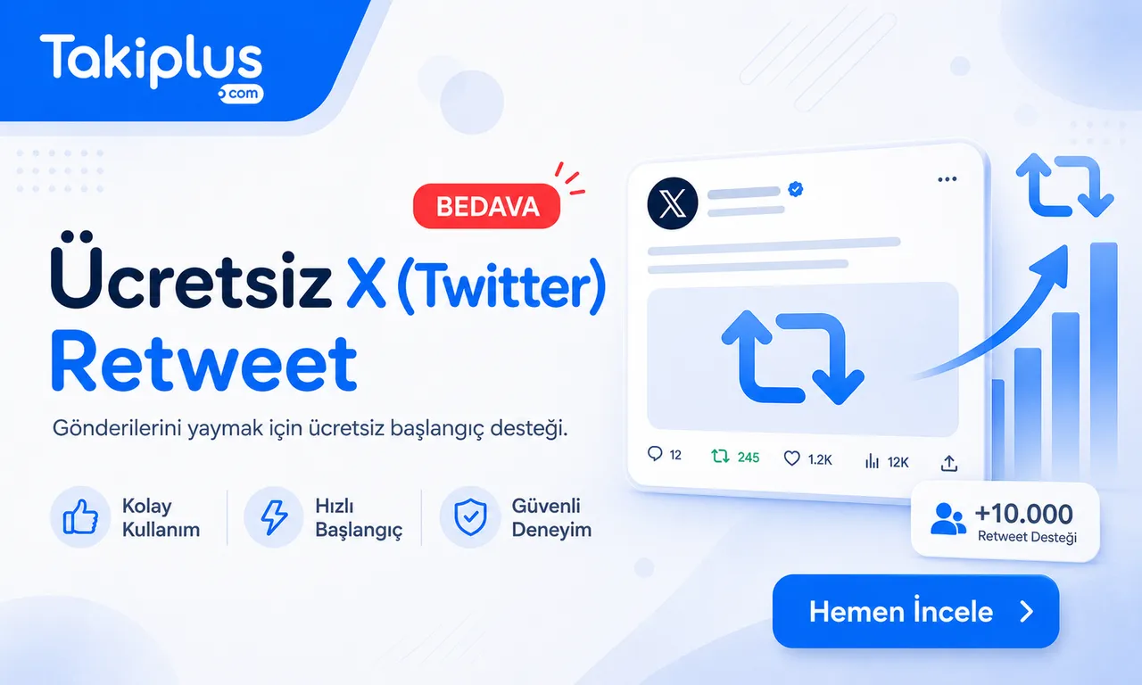 Ücretsiz Twitter Retweet Al — Günde 10 RT Dene