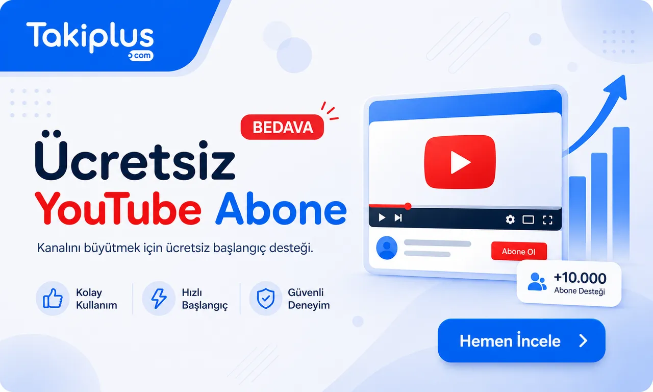 Ücretsiz YouTube Abone Al — Günde 10 Abone Dene